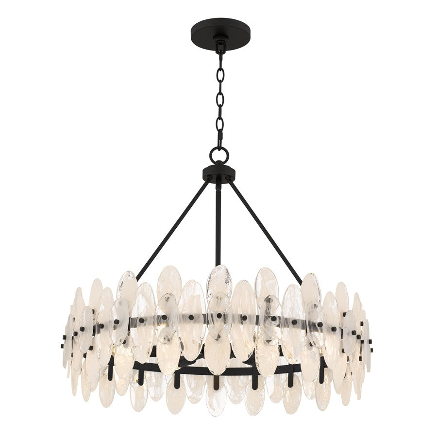 Quoizel Abigail 6-Lt Matte Black Pendant, Matte Black - ABI2828MBK