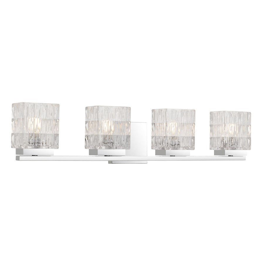 Quoizel Estelle 4-Lt Polished Chrome Vanity Light, Polished Chrome - ESTE8629C