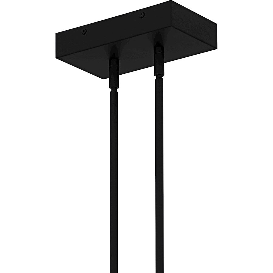 Aurelia Light Island Light, Matte Black/White Swirl Glass