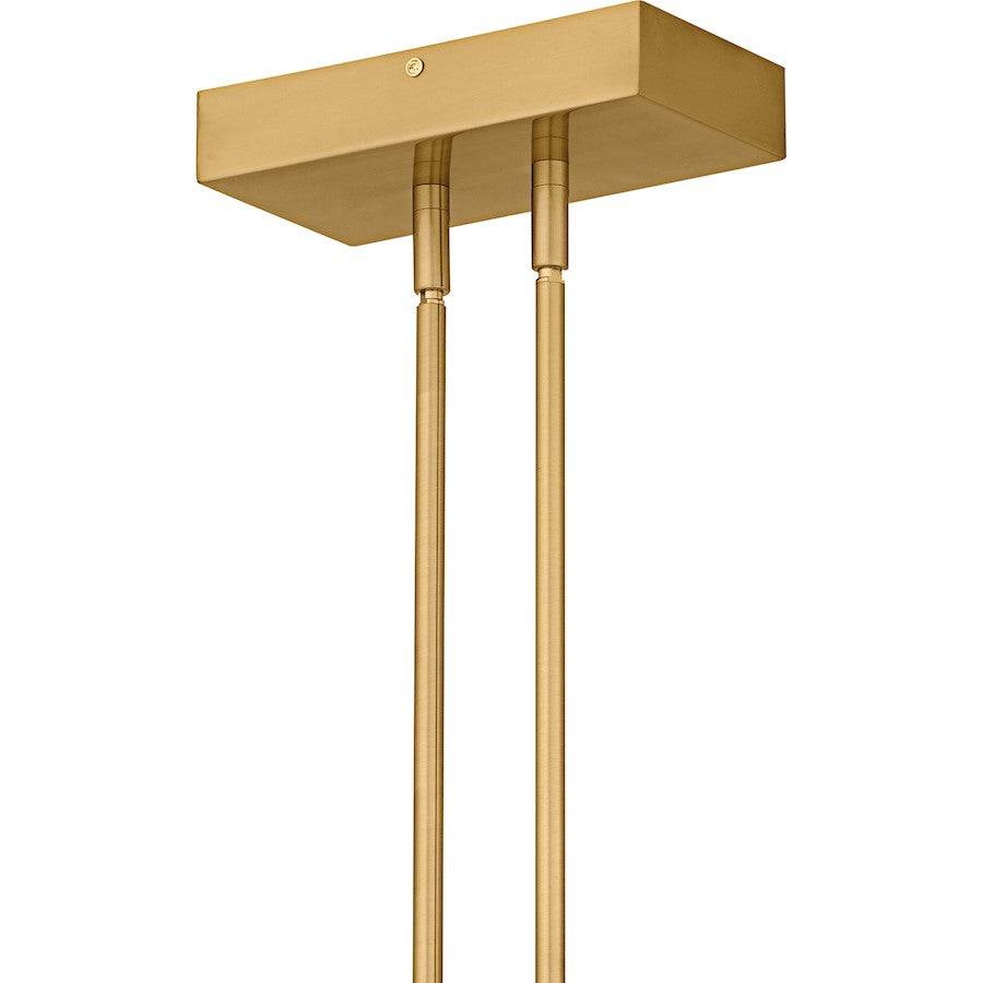 Talbott Lt Island Light, Gold/Clear Ribbed Acrylic