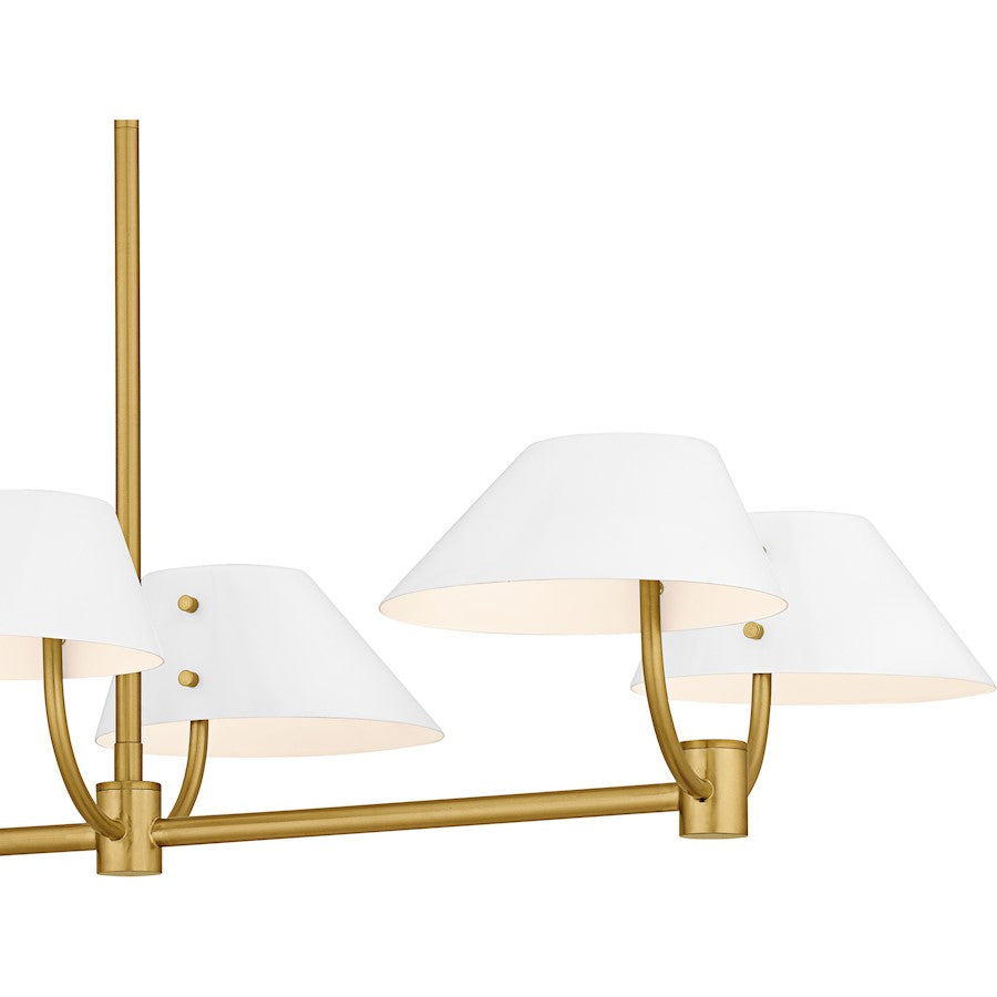 Penley 8Light Island Light, Brushed Gold/Metal