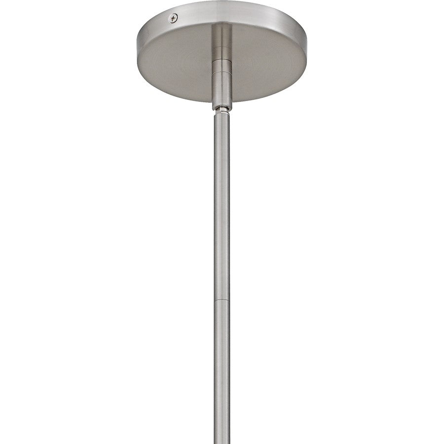 Hollis 1Light Pendant, Brushed Nickel/Clear Water Glass