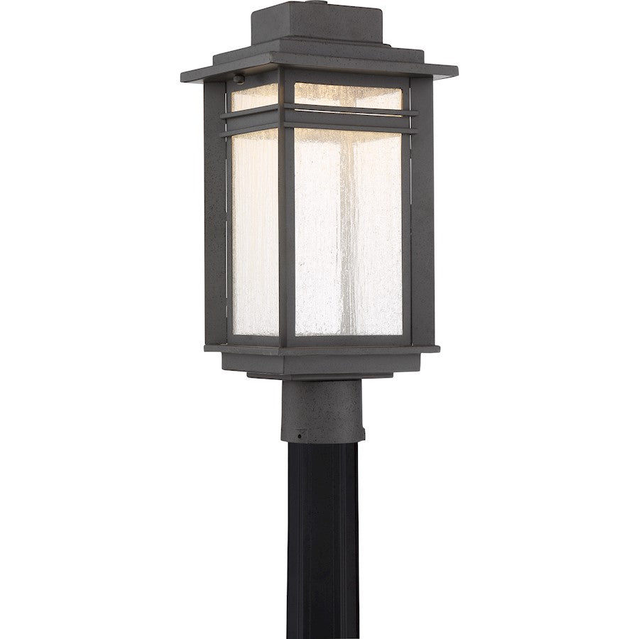 Beacon Outdoor Post Lantern, Stone Black