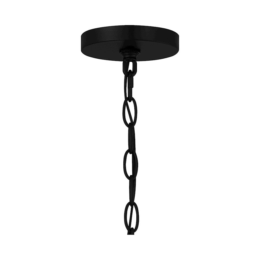 Devonport 1 Light Mini Pendant, Matte Black/Clear Beveled