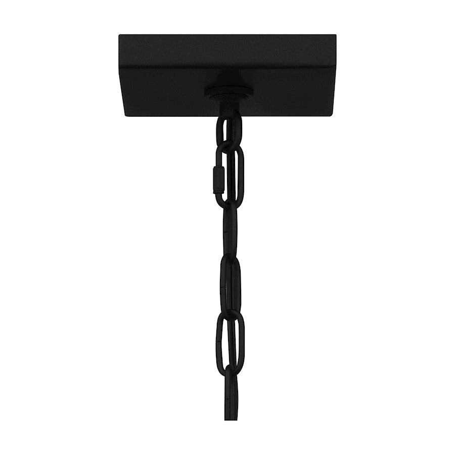Hazel 1 Light 17" Outdoor Lantern, Earth Black/Clear Seeded