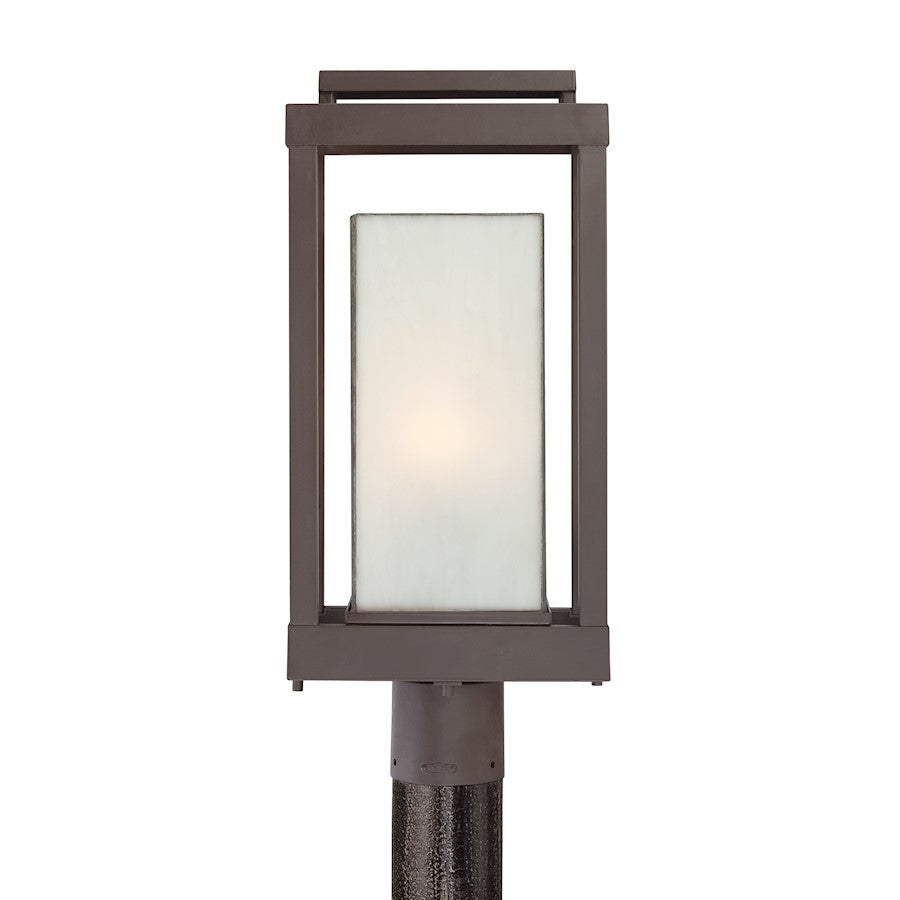1 Light Powell Post Light, Western Bronze