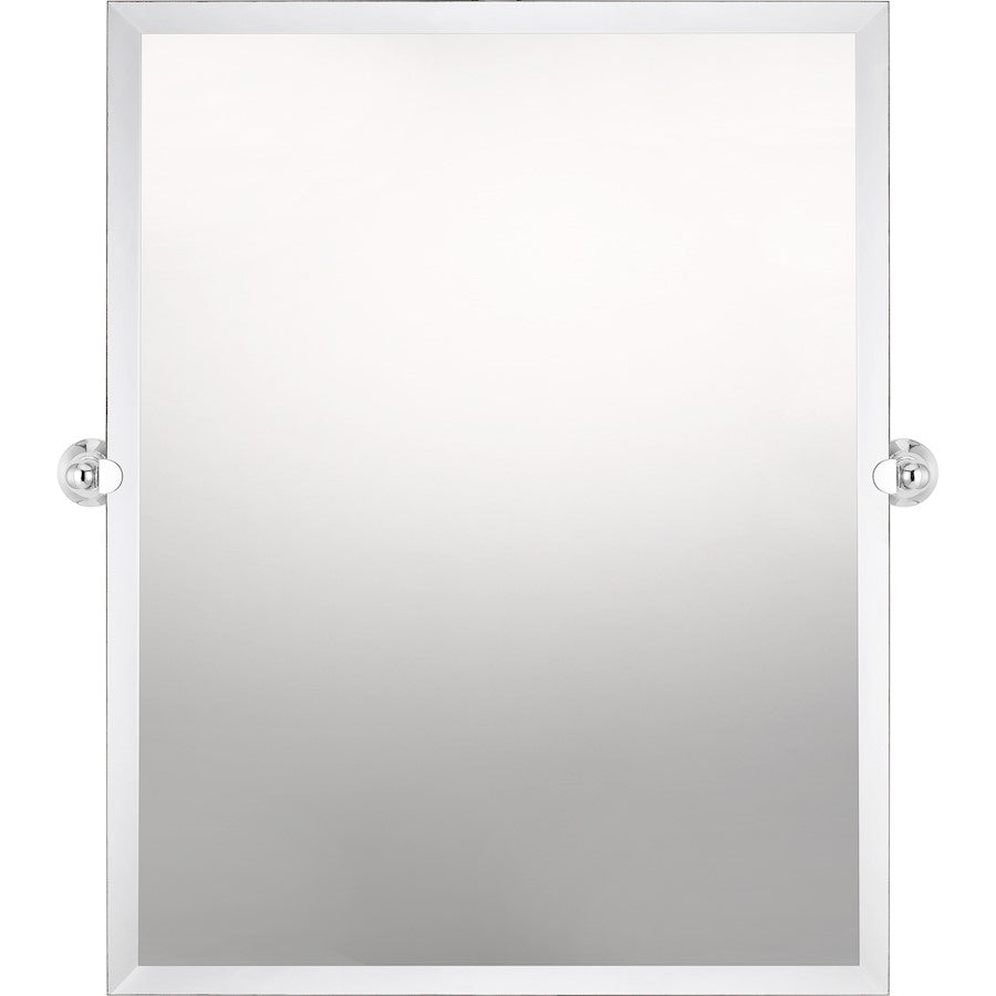 Rectangular Reflections Mirror, Polished Chrome