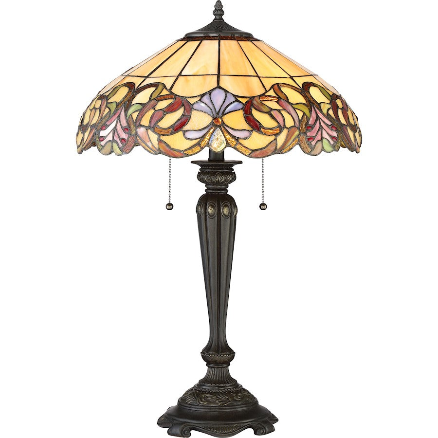 Blossom 2 Light Table Lamp, Imperial Bronze