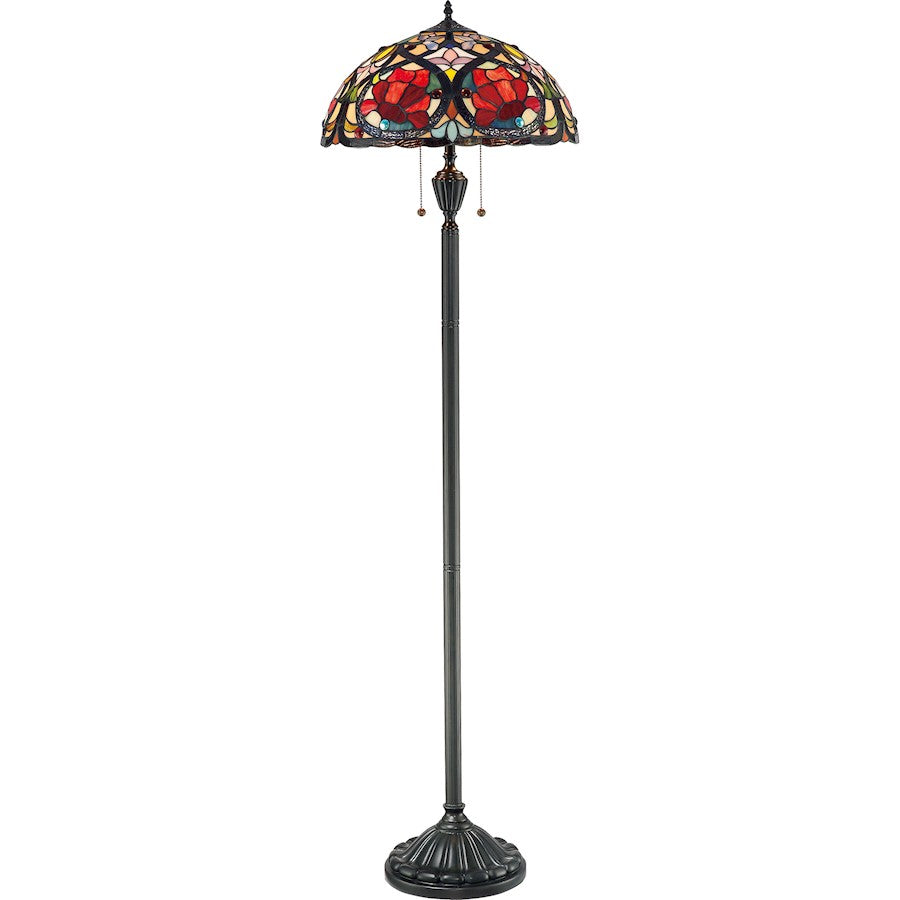 2 Light Larissa Tiffany Floor Lamp, Vintage Bronze