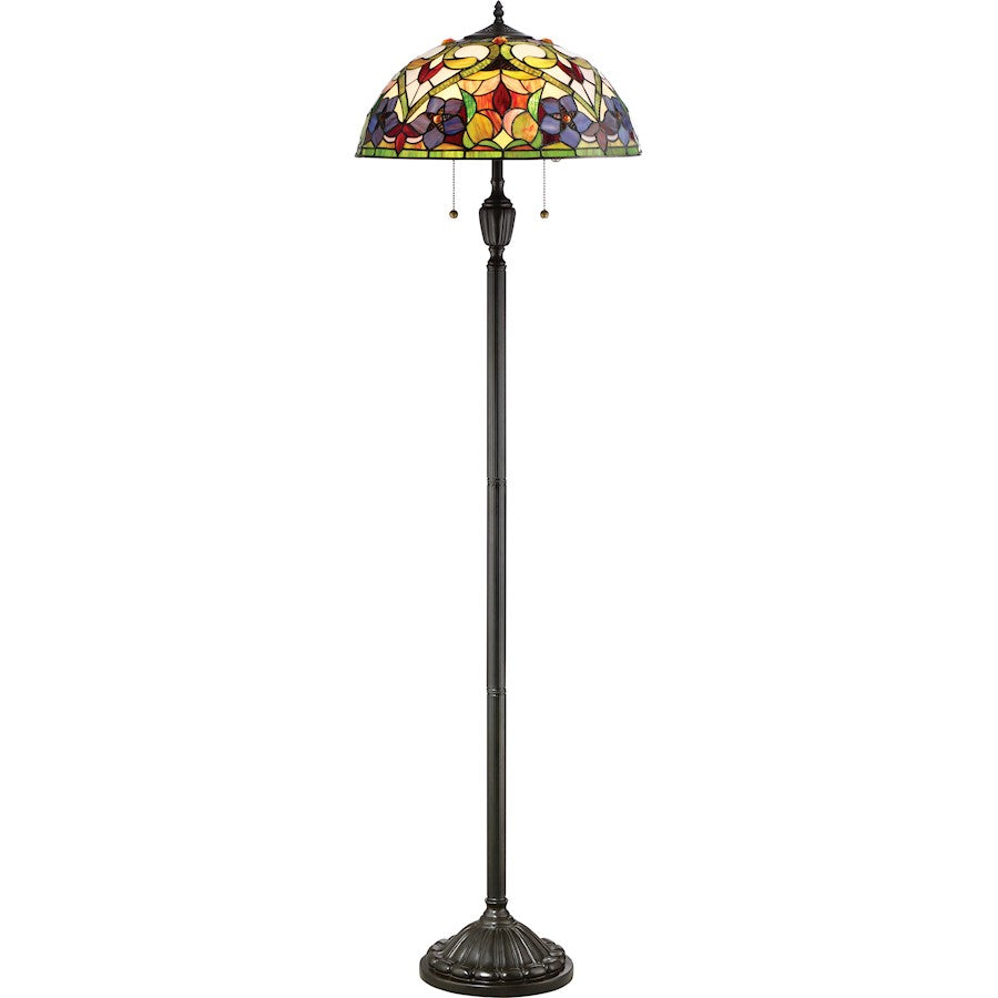 Violets 2 Light Floor Lamp, Vintage Bronze