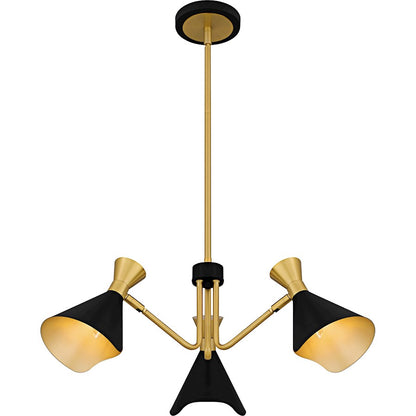 Arden 3Light Chandelier, Matte Black/Metal
