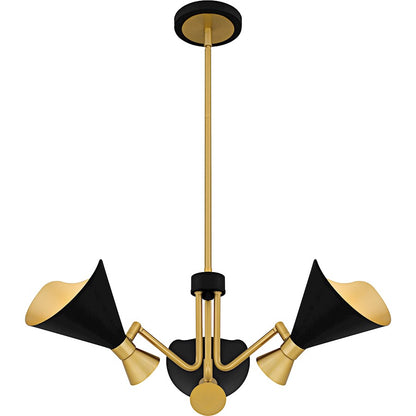 Arden 3Light Chandelier, Matte Black/Metal