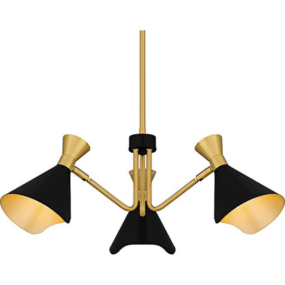 Arden 3Light Chandelier, Matte Black/Metal