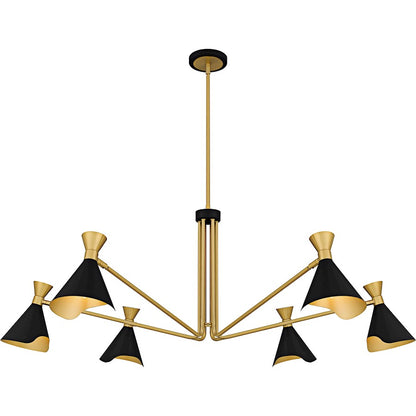 Quoizel Arden 6Light Chandelier, Matte Black/Metal - ADN5052MBK