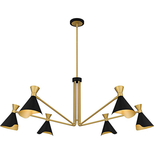 Quoizel Arden 6Light Chandelier, Matte Black/Metal - ADN5052MBK
