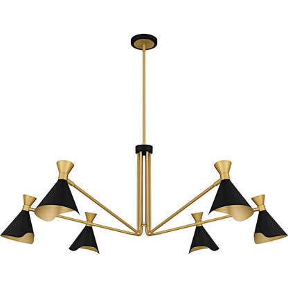 Arden 6Light Chandelier, Matte Black/Metal
