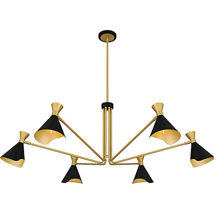 Arden 6Light Chandelier, Matte Black/Metal