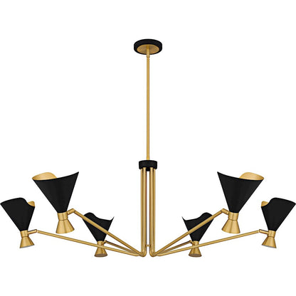 Arden 6Light Chandelier, Matte Black/Metal