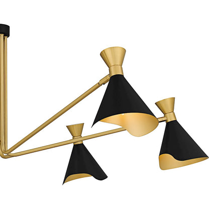 Arden 6Light Chandelier, Matte Black/Metal
