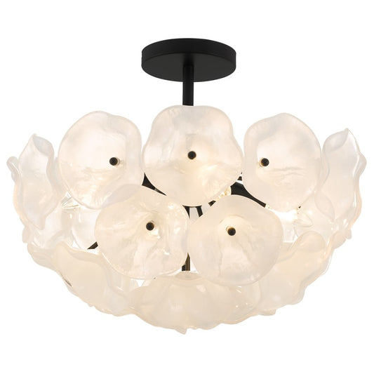 Quoizel Audrey 4-Lt Matte Black Semi-Flush Mount, Matte Black - AUD1718MBK