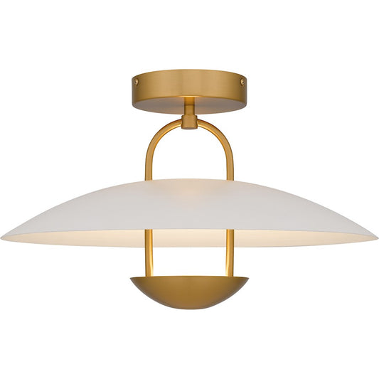 Quoizel Bingham Light Semi-Flush Mount, Brushed Gold/Metal - BIN1718BRG