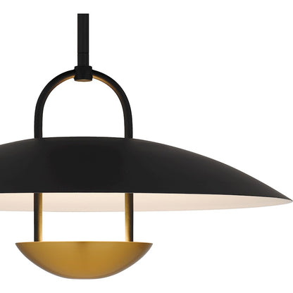 Bingham Light Pendant, Matte Black/Metal