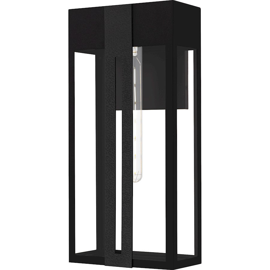 Quoizel Boswell 1Lt 20" Outdoor Lantern, Black/Clear/Clear Tempered - BSW8409MBK