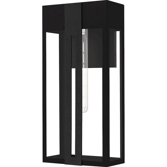 Quoizel Boswell 1Lt 20" Outdoor Lantern, Black/Clear/Clear Tempered - BSW8409MBK
