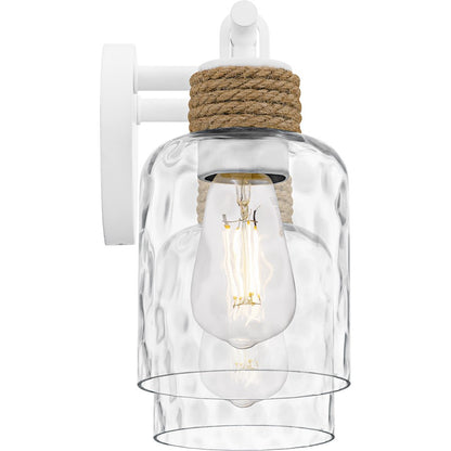 Baltic 2Light Bath Light, Matte White/Clear Water Glass