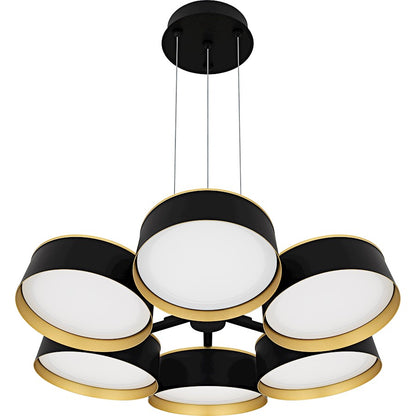Byrnes Light Chandelier, Matte Black/Metal