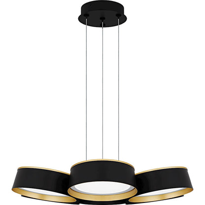 Byrnes Light Chandelier, Matte Black/Metal