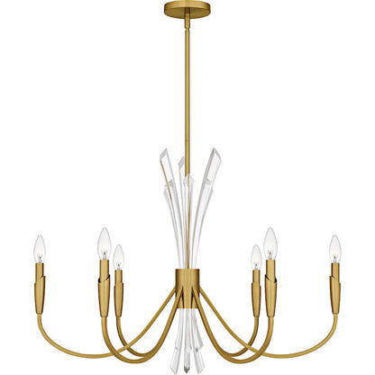 Quoizel Cecily 6Light Chandelier, Brushed Gold/ - CCY5032BRG
