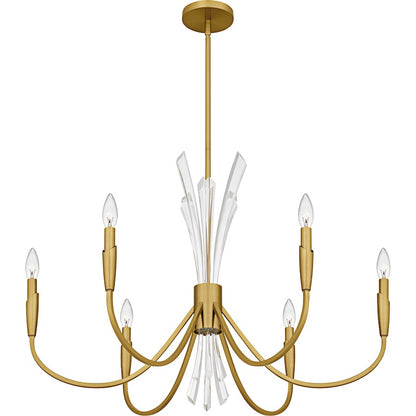Cecily 6Light Chandelier, Brushed Gold