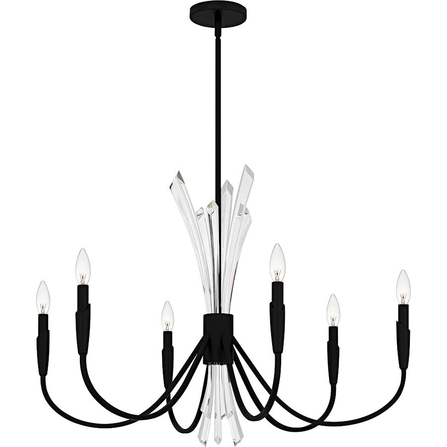 Cecily 6Light Chandelier, Matte Black