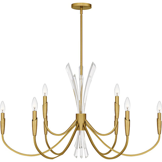 Quoizel Cecily 9Light Chandelier, Brushed Gold/ - CCY5040BRG