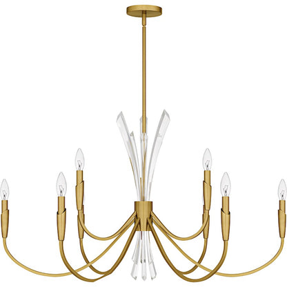Cecily 9Light Chandelier, Brushed Gold