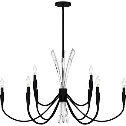Quoizel Cecily 9Light Chandelier, Matte Black/ - CCY5040MBK