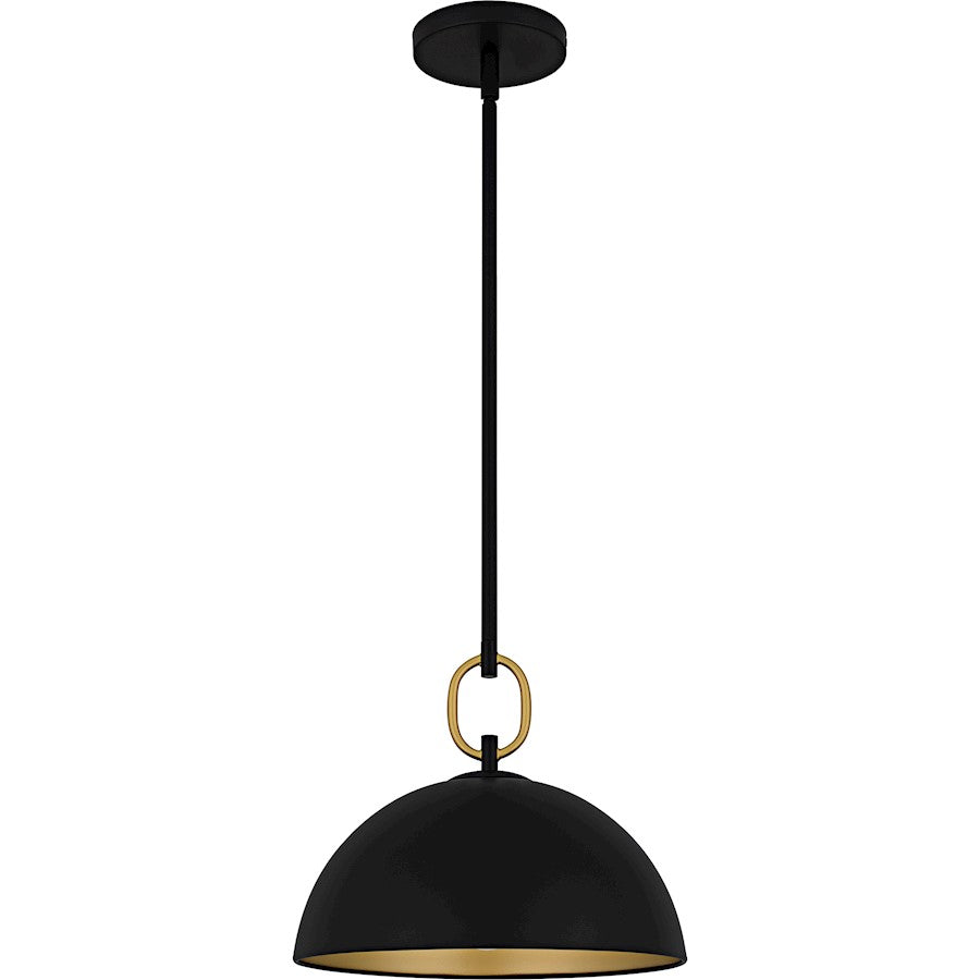 Cleo 1Light Pendant, Matte Black/Metal
