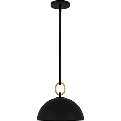 Cleo 1Light Pendant, Matte Black/Metal