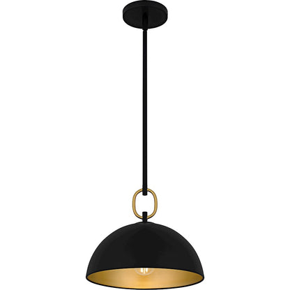 Cleo 1Light Pendant, Matte Black/Metal