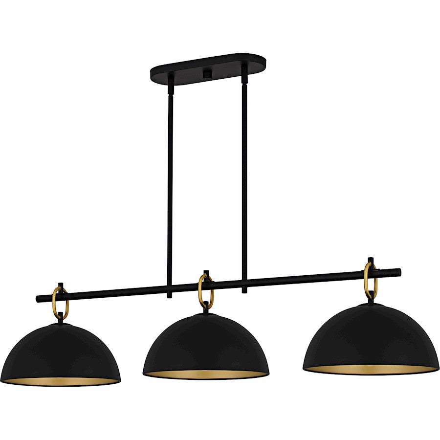 Cleo 3Light Island Light, Matte Black/Metal