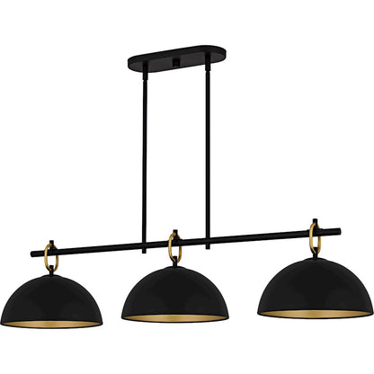 Cleo 3Light Island Light, Matte Black/Metal