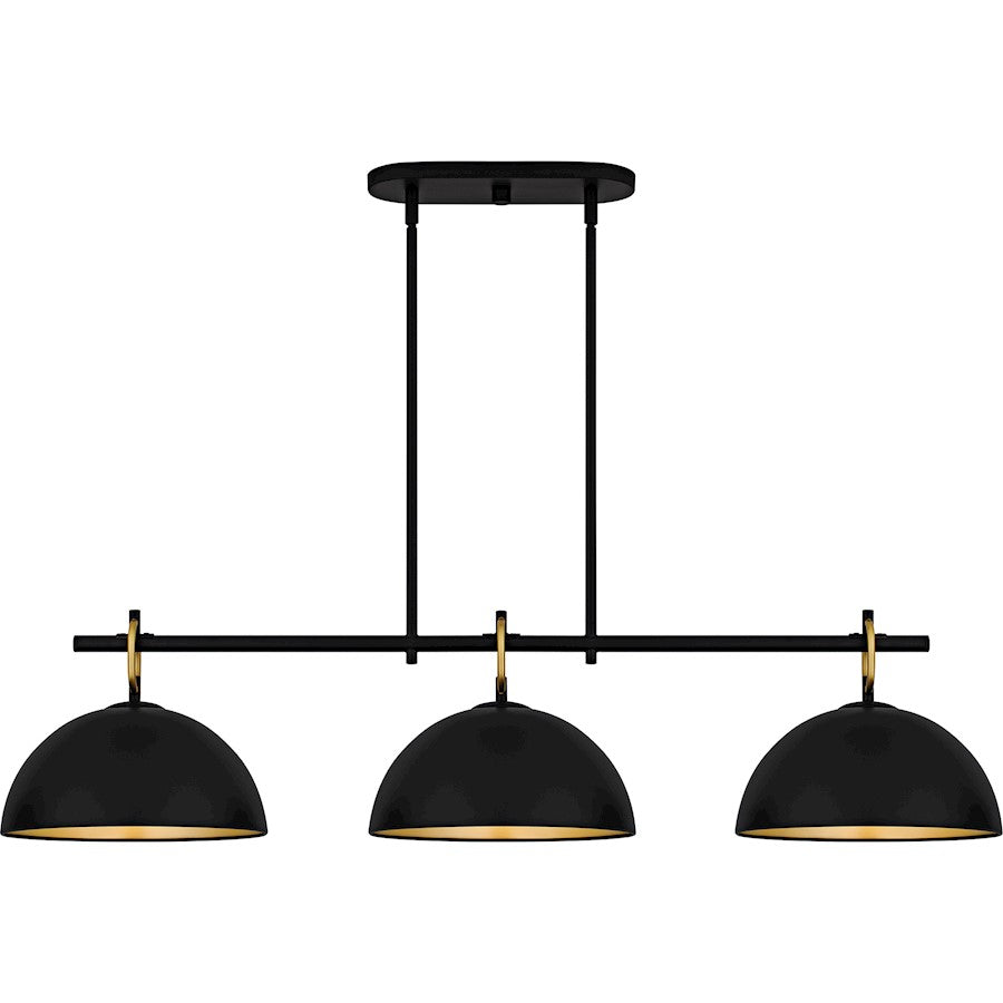 Cleo 3Light Island Light, Matte Black/Metal