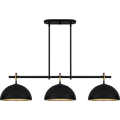 Cleo 3Light Island Light, Matte Black/Metal