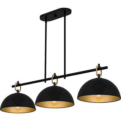 Cleo 3Light Island Light, Matte Black/Metal