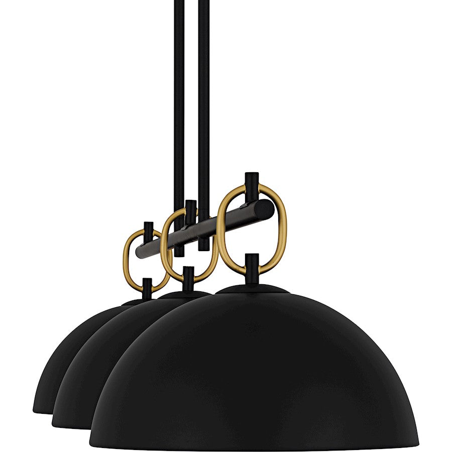Cleo 3Light Island Light, Matte Black/Metal