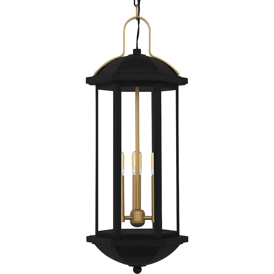 Crestfield 3Light Mini Pendant, Matte Black/Clear Glass