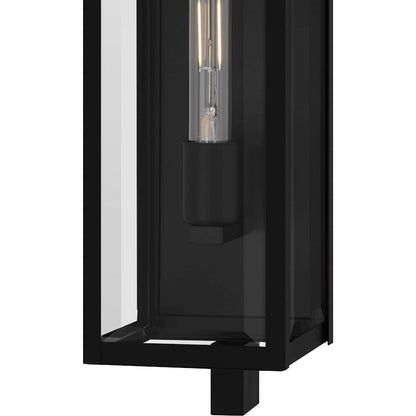 Dale 1Lt 26" Outdoor Lantern, Black/Clear Beveled