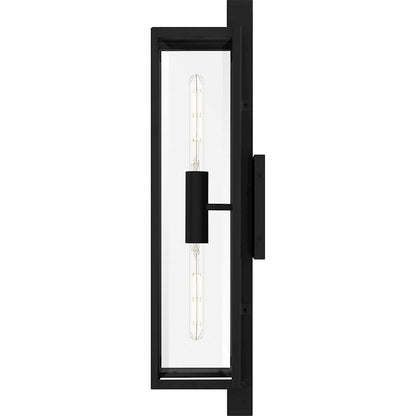 Dale 2Lt Outdoor Lantern, Black/Clear Beveled