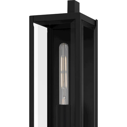 Dale 2Lt Outdoor Lantern, Black/Clear Beveled